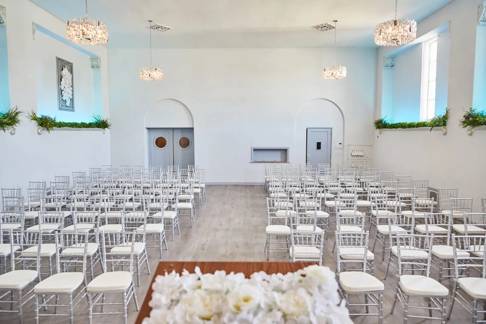 The chapel aisle