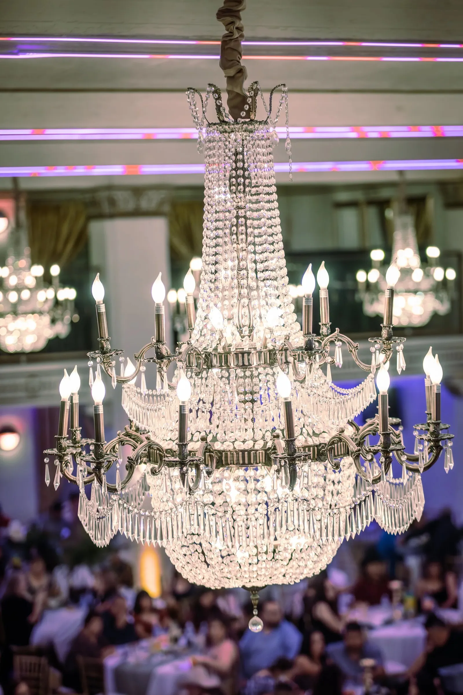 Downtown Compound, Chateau Ballroom chandelier detail